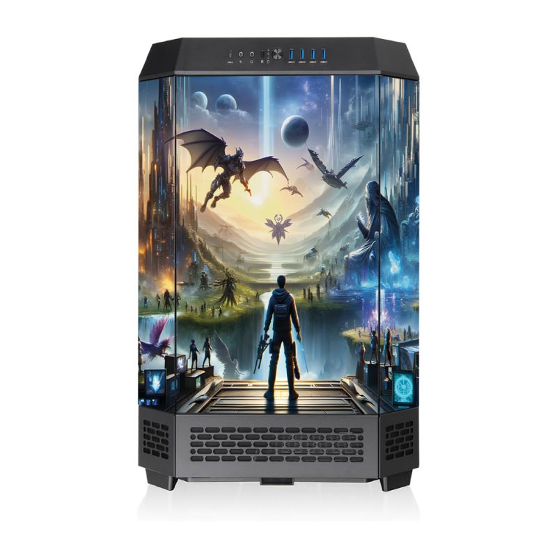 Kit Décoration Electrostatique Boitier PC Thermaltake The Tower 300 Gamer