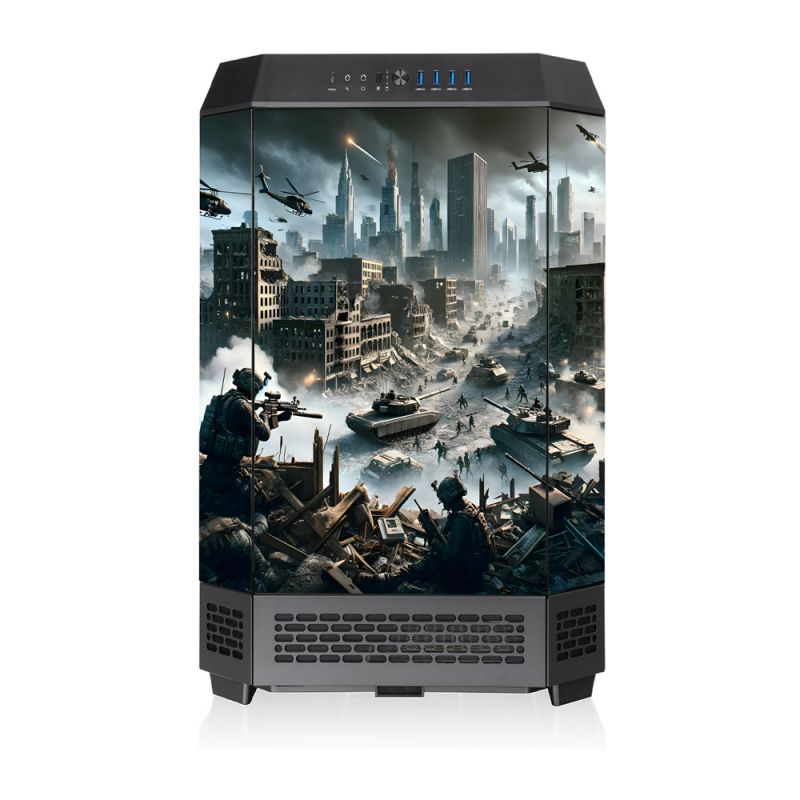 Kit Décoration Electrostatique Boitier PC Thermaltake The Tower 300 Inspiration Warzone