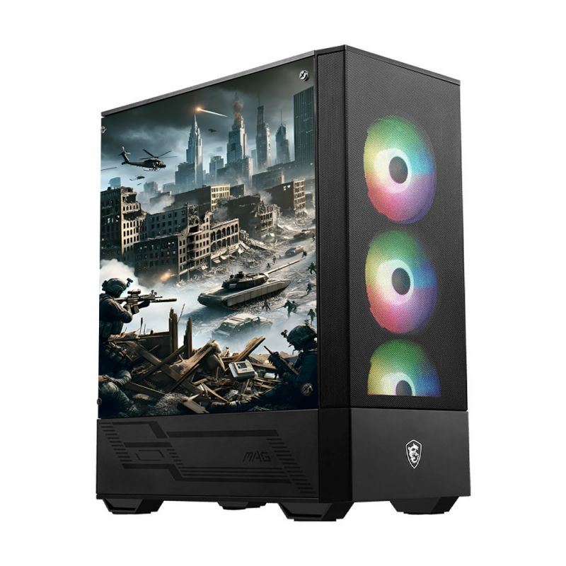 Kit Décoration Electrostatique Boitier PC MSI MAG FORCE Inspiration Warzone