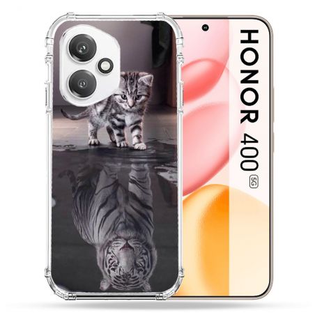 Coque Renforcée Pour Honor 400 5G Animal Chat Reflet