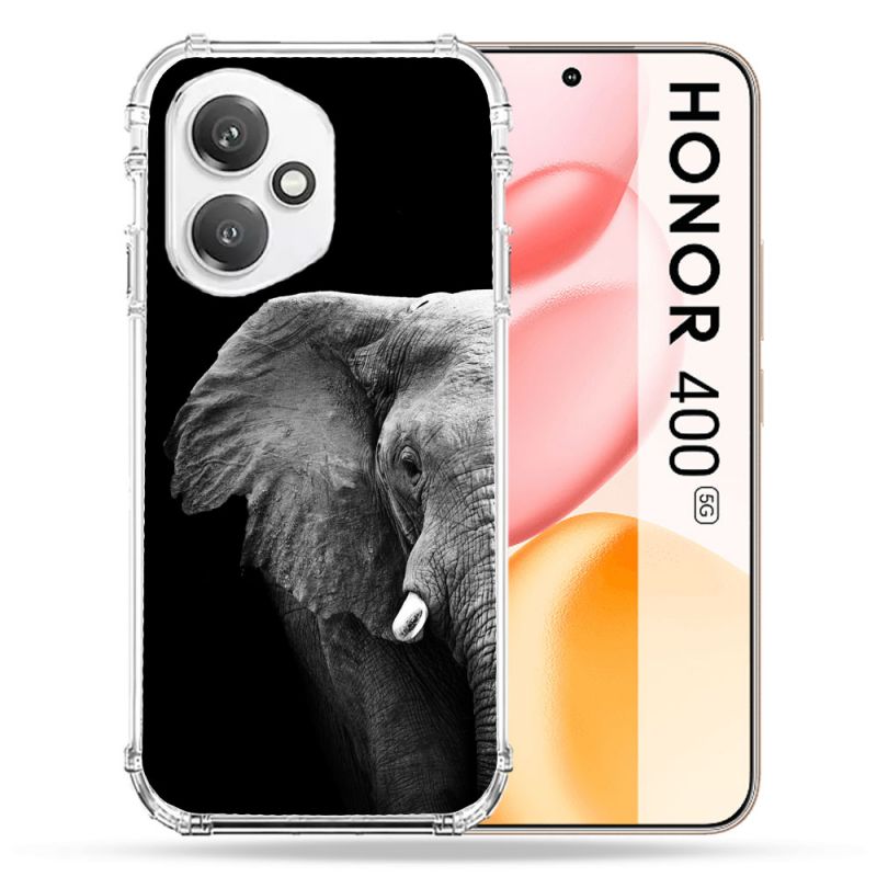 Coque Renforcée Pour Honor 400 5G Animal Elephant Noir