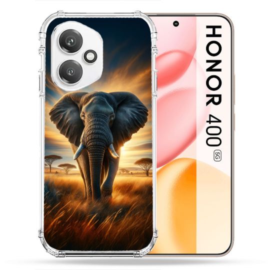 Coque Renforcée Pour Honor 400 5G Animal Elephant Savane