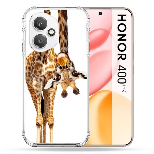 Coque Renforcée Pour Honor 400 5G Animal Girafe Blanche