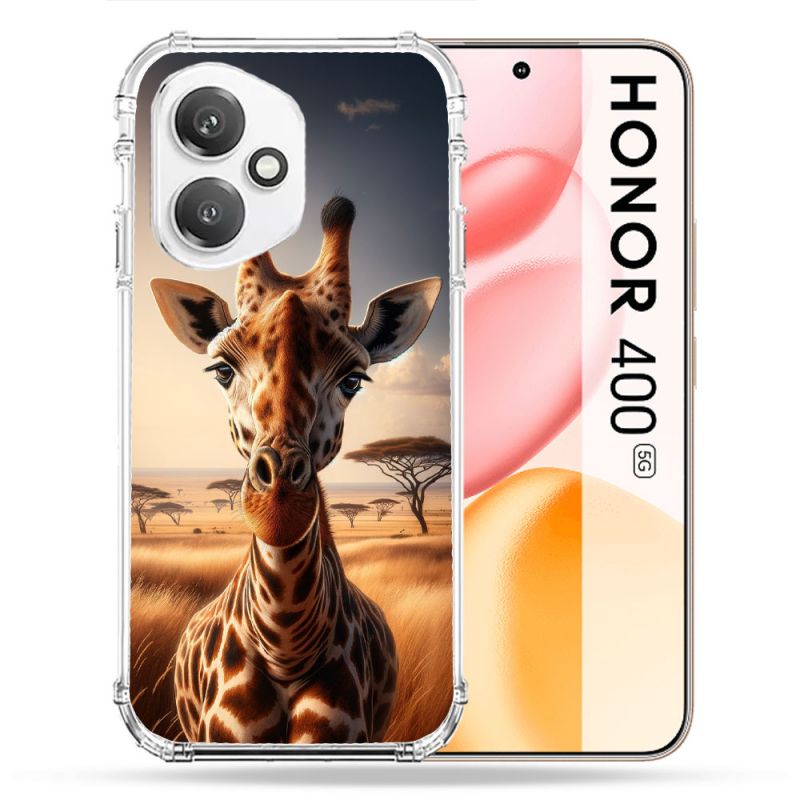 Coque Renforcée Pour Honor 400 5G Animal Girafe Savane