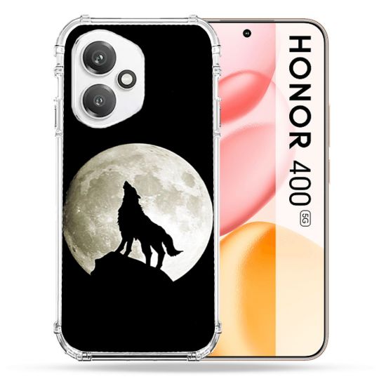 Coque Renforcée Pour Honor 400 5G Animal Loup Noir