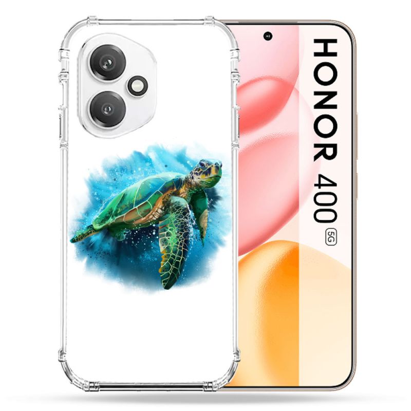 Coque Renforcée Pour Honor 400 5G Animal Tortue Blanche multicolore