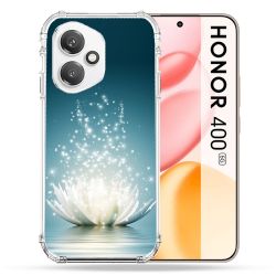 Coque Renforcée Pour Honor 400 5G Fleur Lotus Blanc