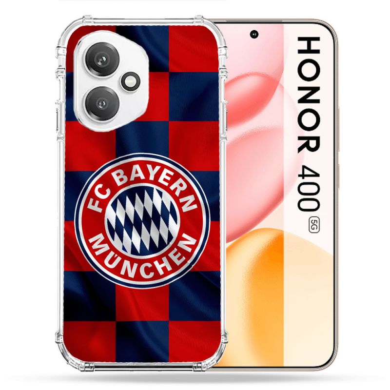 Coque Renforcée Pour Honor 400 5G Foot Bayern Munich Carreaux