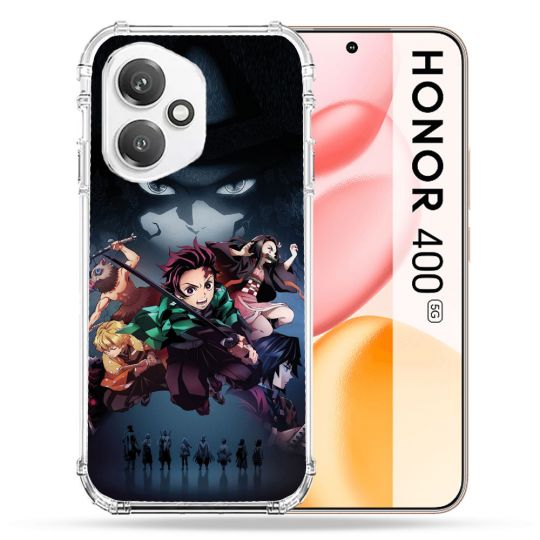 Coque Renforcée Pour Honor 400 5G Manga Demon Slayer Noir