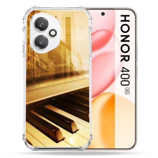Coque Renforcée Pour Honor 400 5G Musique Piano Retro