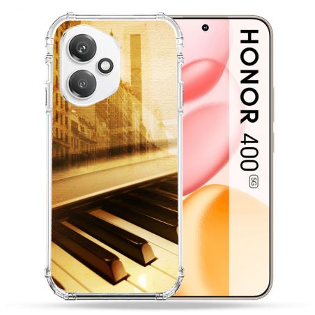 Coque Renforcée Pour Honor 400 5G Musique Piano Retro