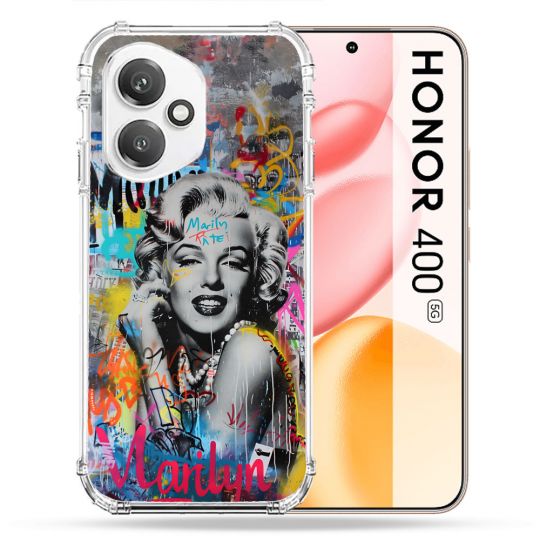 Coque Renforcée Pour Honor 400 5G Street Art Maryline Monroe