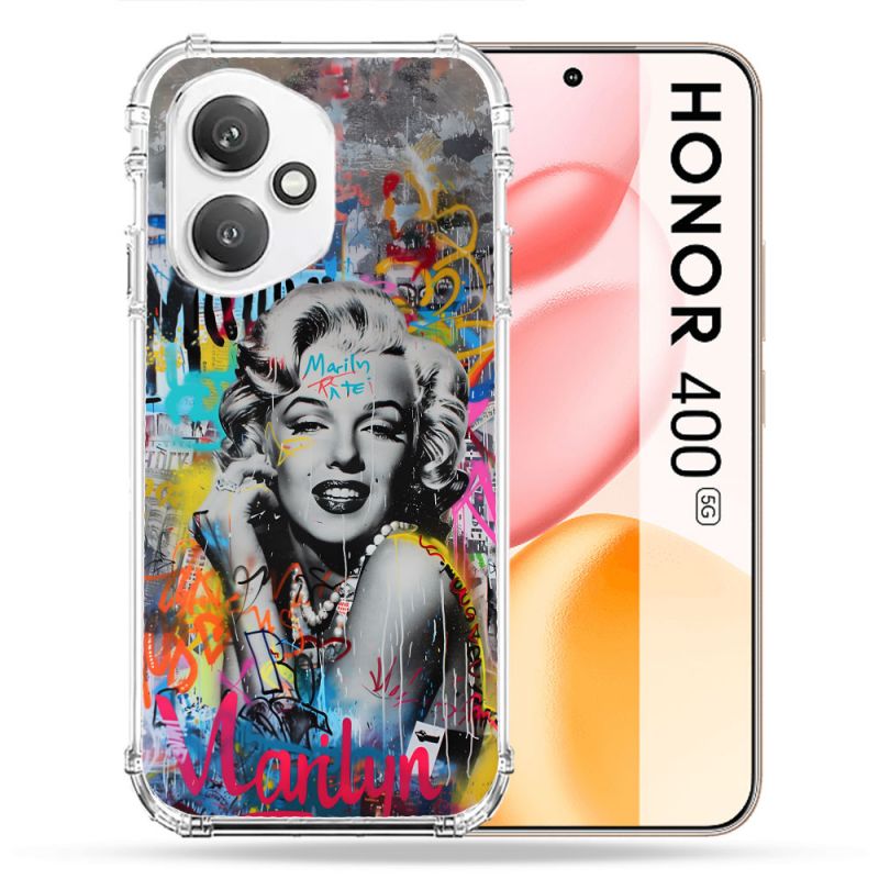 Coque Renforcée Pour Honor 400 5G Street Art Maryline Monroe