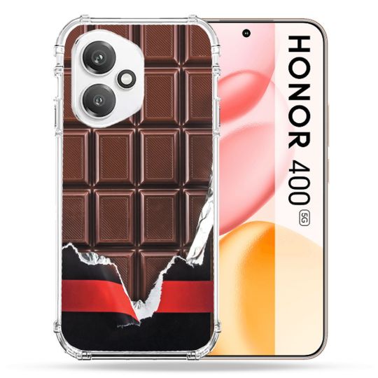 Coque Renforcée Pour Honor 400 5G Texture Trompe Oeil Chocolat