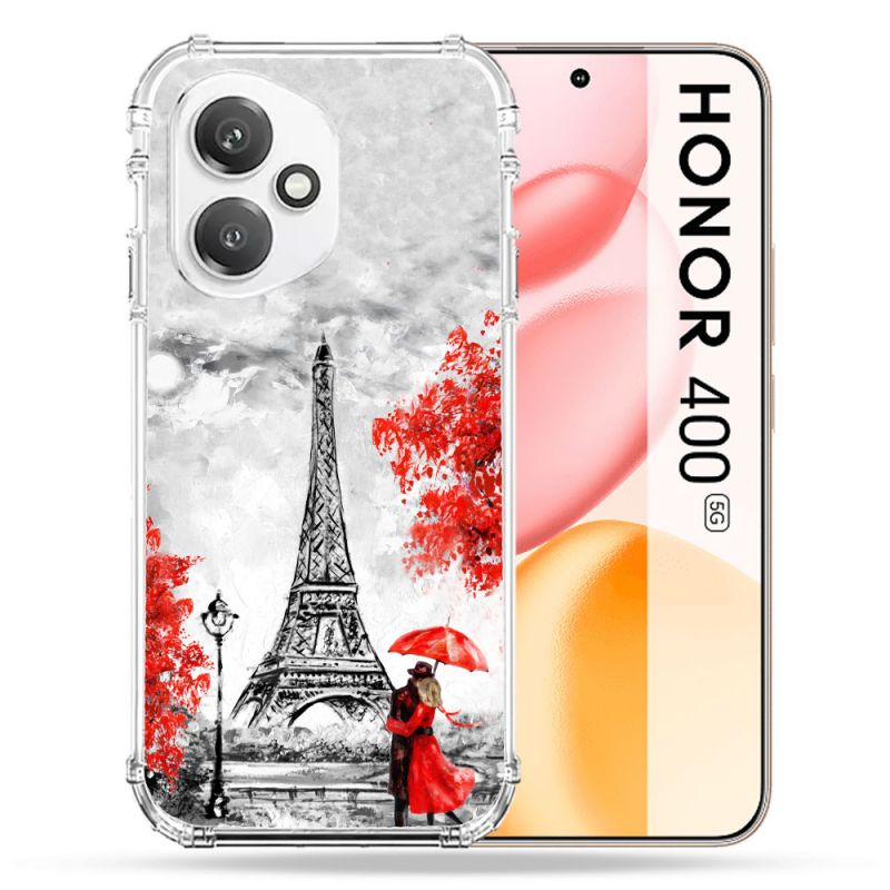 Coque Renforcée Pour Honor 400 5G Voyage France Paris Rouge