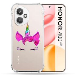 Coque Renforcée Transparente Pour Honor 400 5G Licorne Paillette