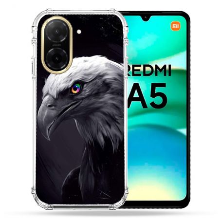 Coque Renforcée Pour Xiaomi Redmi A5 Animal Aigle Royal Noir