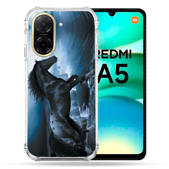 Coque Renforcée Pour Xiaomi Redmi A5 Animal Cheval Noir
