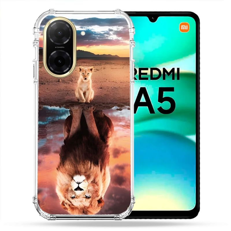 Coque Renforcée Pour Xiaomi Redmi A5 Animal Lion Reflet
