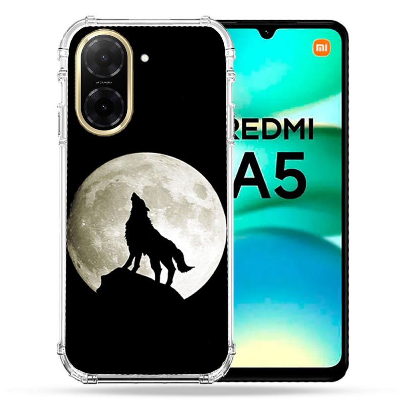 Coque Renforcée Pour Xiaomi Redmi A5 Animal Loup Noir