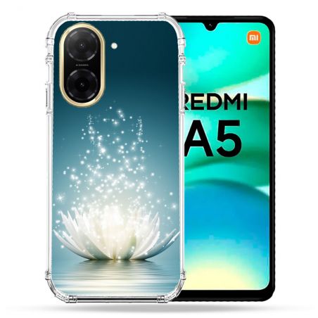 Coque Renforcée Pour Xiaomi Redmi A5 Fleur Lotus Blanc