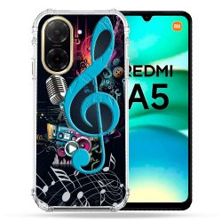 Coque Renforcée Pour Xiaomi Redmi A5 Musique Cle Sol Bleu