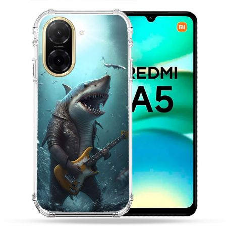Coque Renforcée Pour Xiaomi Redmi A5 Musique Rock Requin