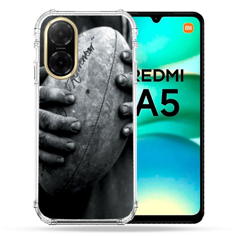 Coque Renforcée Pour Xiaomi Redmi A5 Sport Rugby Ballon Vintage