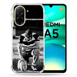 Coque Renforcée Pour Xiaomi Redmi A5 Sport Rugby Noir Blanc