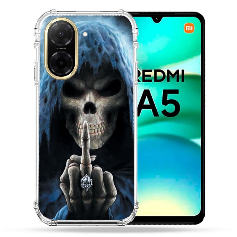 Coque Renforcée Pour Xiaomi Redmi A5 Tete de Mort Doigt