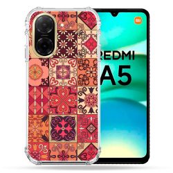 Coque Renforcée Pour Xiaomi Redmi A5 Texture Carreau Ciment Rouge