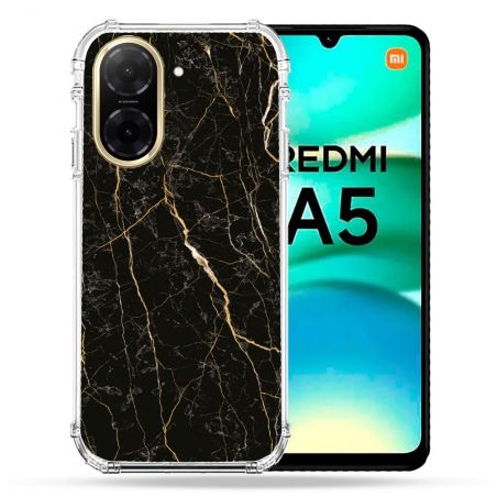 Coque Renforcée Pour Xiaomi Redmi A5 Texture Marbre Noir