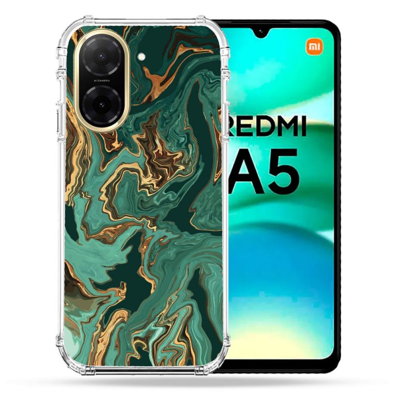 Coque Renforcée Pour Xiaomi Redmi A5 Texture Marbre Vert