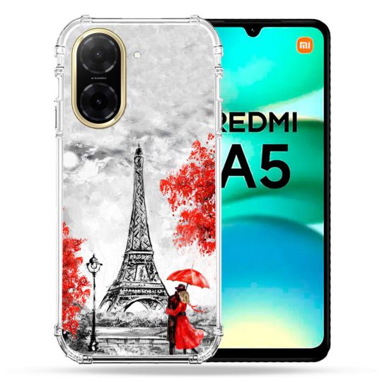 Coque Renforcée Pour Xiaomi Redmi A5 Voyage France Paris Rouge