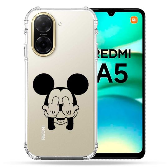 Coque Renforcée Transparente Pour Xiaomi Redmi A5 Mickey doigt