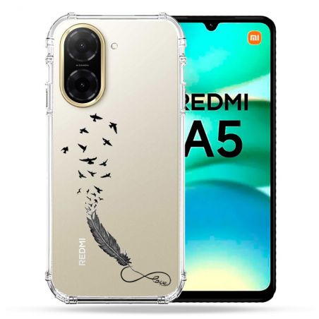 Coque Renforcée Transparente Pour Xiaomi Redmi A5 Plume Infini