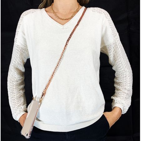 Coque Renforcée Transparente Pour Xiaomi Redmi A5 Lanière / Cordon Metal Plate Or Rose