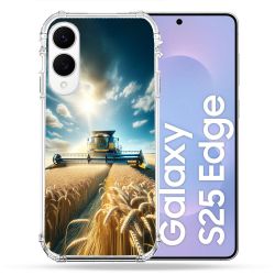 Coque Renforcée Pour Samsung Galaxy S25 EDGE Agriculture Moissonneuse Blé