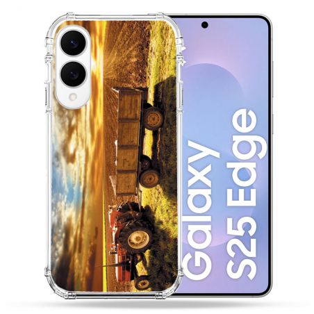 Coque Renforcée Pour Samsung Galaxy S25 EDGE Agriculture Tracteur Color