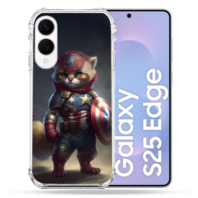Coque Renforcée Pour Samsung Galaxy S25 EDGE Animal Chat America