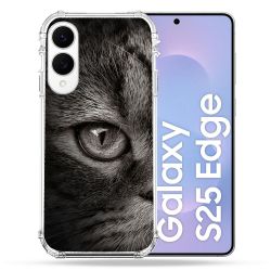 Coque Renforcée Pour Samsung Galaxy S25 EDGE Animal Chat Gris
