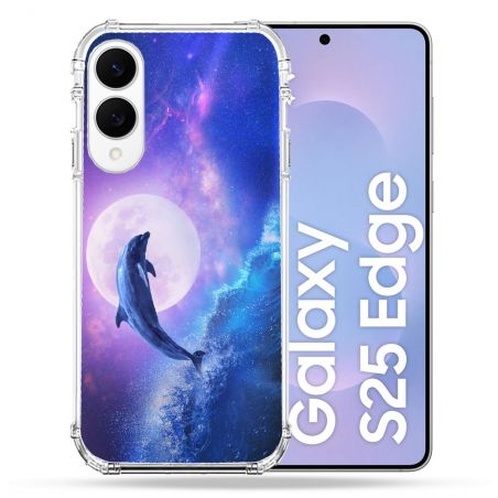 Coque Renforcée Pour Samsung Galaxy S25 EDGE Animal Dauphin Vague