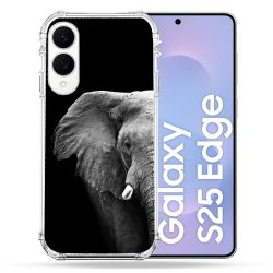 Coque Renforcée Pour Samsung Galaxy S25 EDGE Animal Elephant Noir