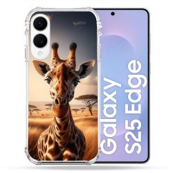 Coque Renforcée Pour Samsung Galaxy S25 EDGE Animal Girafe Savane