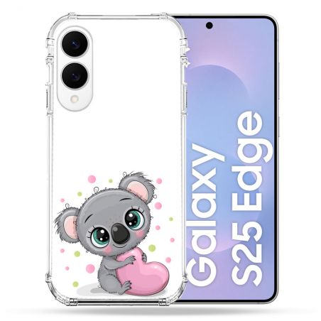 Coque Renforcée Pour Samsung Galaxy S25 EDGE Animal Koala Cœur