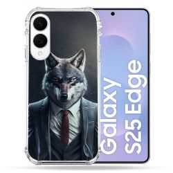Coque Renforcée Pour Samsung Galaxy S25 EDGE Animal Loup Business