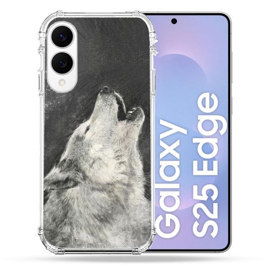 Coque Renforcée Pour Samsung Galaxy S25 EDGE Animal Loup Hurlement