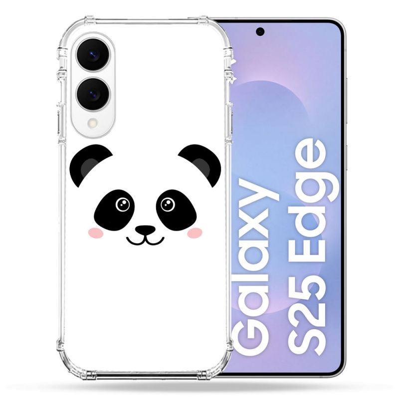Coque Renforcée Pour Samsung Galaxy S25 EDGE Animal Panda Blanc