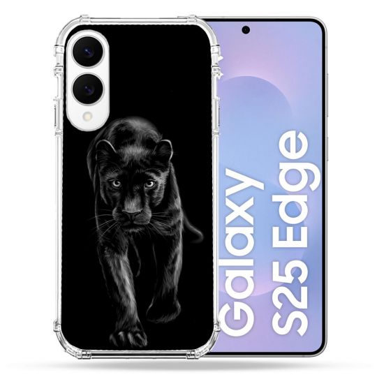 Coque Renforcée Pour Samsung Galaxy S25 EDGE Animal Panthère Noire