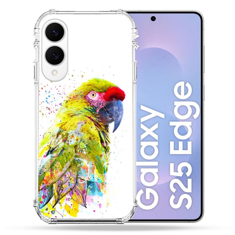 Coque Renforcée Pour Samsung Galaxy S25 EDGE Animal Perroquet Jaune